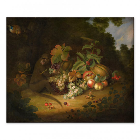 Still life of Fruit with a Monkey Image 1