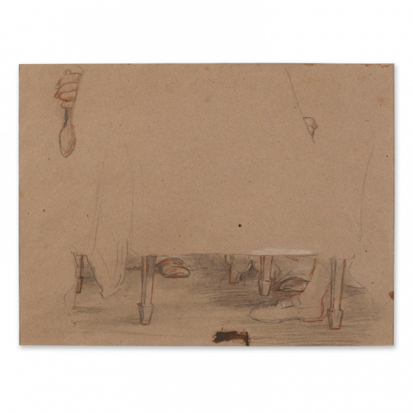 Recto: Study of Hands / Verso: Study of feet for Grace Before Meat (1839) Image 3